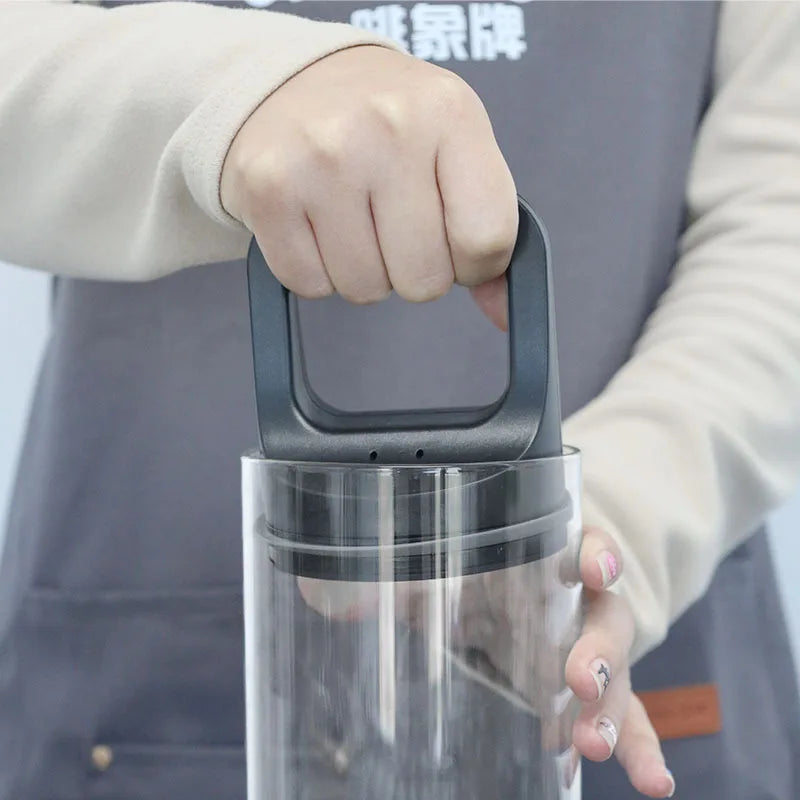 Coffee Beans Storage Vacuum Jar Kitchen Food Clear Glass Container Tea Moisture-proof Canister Home Fresh Keeping Cans