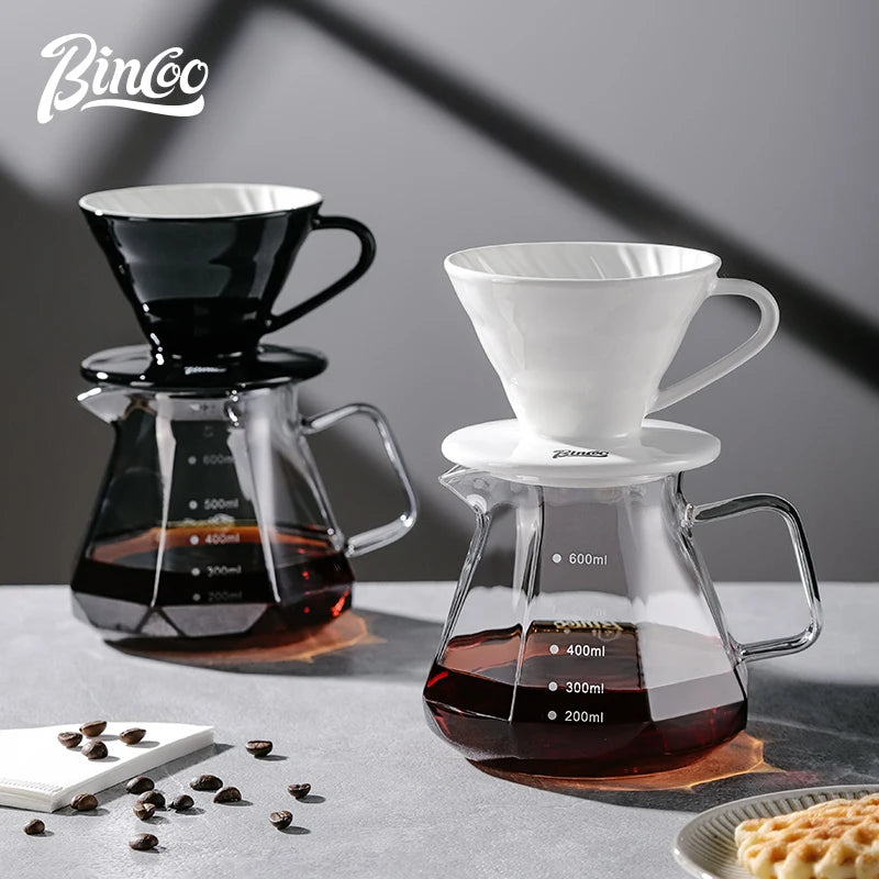 Ceramic Coffee Dripper / Pour Over Cone，Glass Coffee Server / Coffee Carafe / Coffee Pitcher，Pour Over Coffee Maker Set