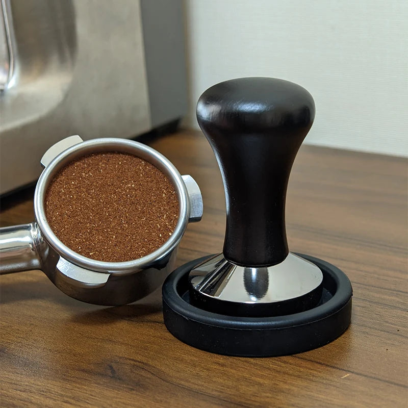 Coffee Tamper 51mm Tamper and Coffee Stirrer Set Wood Handle Coffee Tampers Coffee Accessories Barista Tools Tampers 51/53/58mm