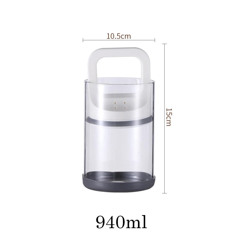 Coffee Beans Storage Vacuum Jar Kitchen Food Clear Glass Container Tea Moisture-proof Canister Home Fresh Keeping Cans