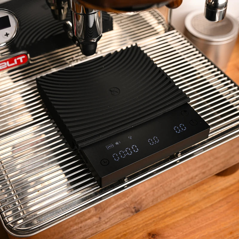 TIMEMORE Basic 3 Black Mirror Pour Over Coffee Scale Espresso Scale,Flow Rate, Auto Timer,Ratio, 3 Brewing Modes, 2kg Capacity