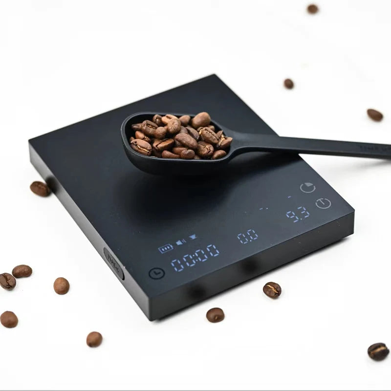 TIMEMORE Basic 3 Black Mirror Pour Over Coffee Scale Espresso Scale,Flow Rate, Auto Timer,Ratio, 3 Brewing Modes, 2kg Capacity