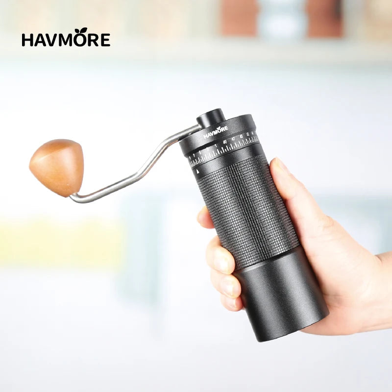 Havmore Mini Portable Stainless Steel Conical Burr Easy Manual Operation Home Use Manual Coffee Grinder