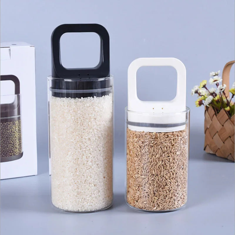 Coffee Beans Storage Vacuum Jar Kitchen Food Clear Glass Container Tea Moisture-proof Canister Home Fresh Keeping Cans