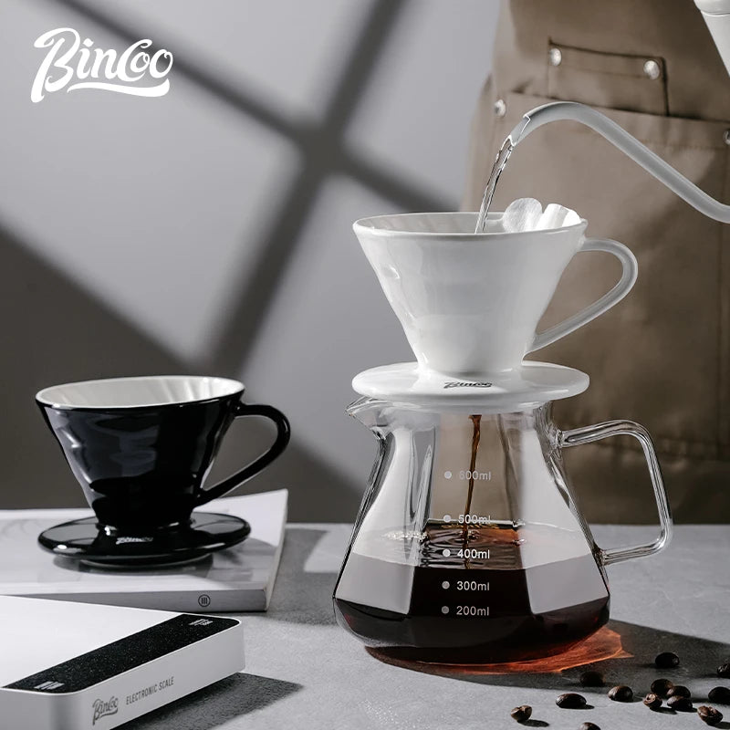 Ceramic Coffee Dripper / Pour Over Cone，Glass Coffee Server / Coffee Carafe / Coffee Pitcher，Pour Over Coffee Maker Set