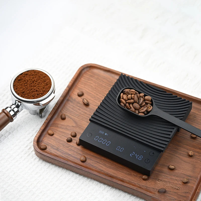 TIMEMORE Basic 3 Black Mirror Pour Over Coffee Scale Espresso Scale,Flow Rate, Auto Timer,Ratio, 3 Brewing Modes, 2kg Capacity